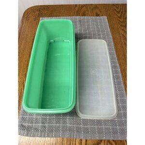 Vintage Tupperware Jadite Green Fresh Bread Keeper